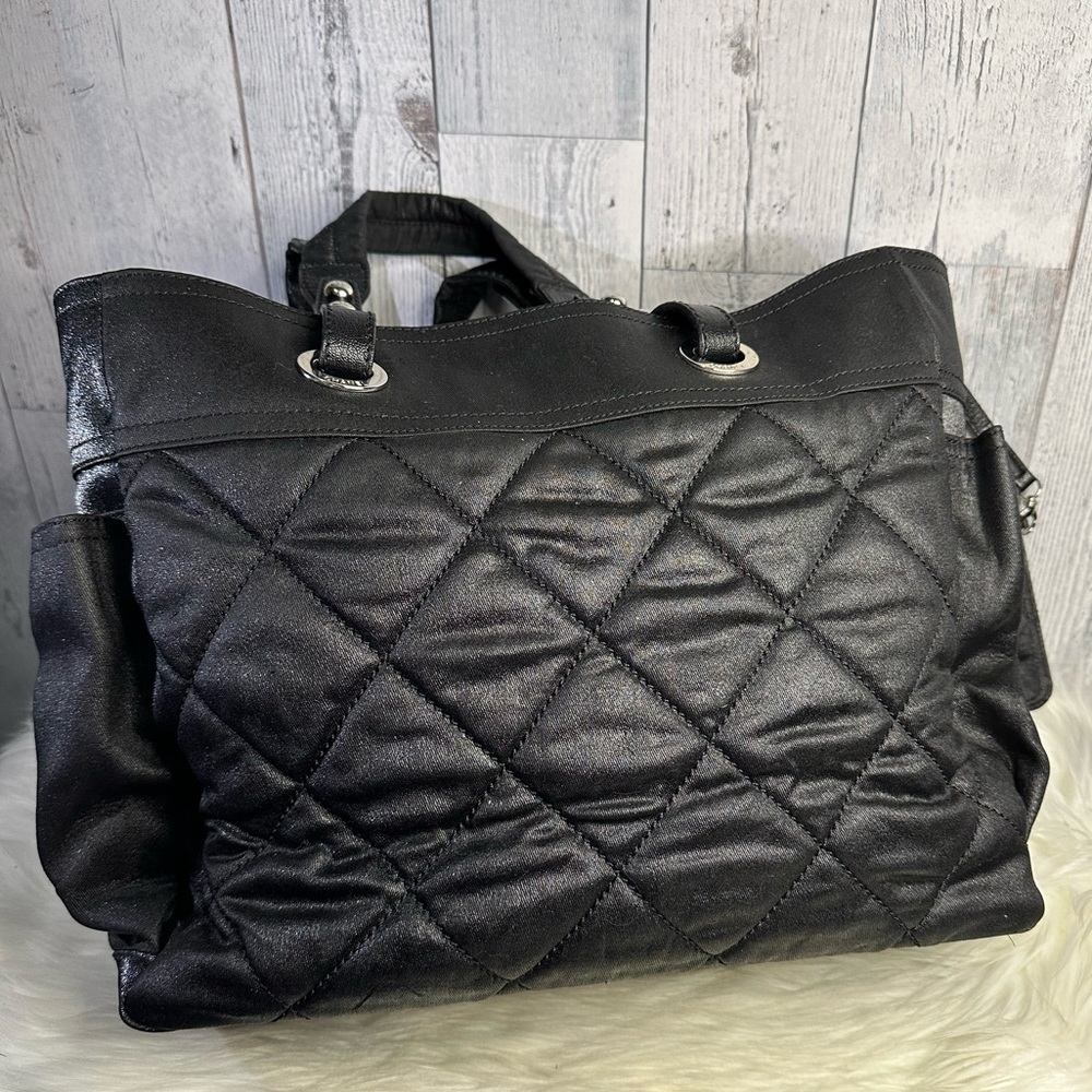 CHANEL paris biarittz tote with pouch in black - Picture 4 of 17